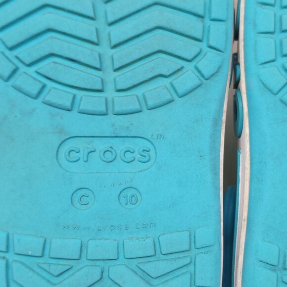 Crocs C10 Blue Slip-On Clogs With Adjustable Heel Strap For Kids Blue - Picture 7 of 9